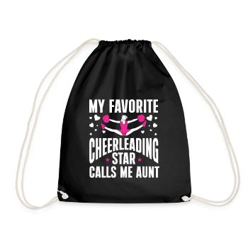 Cheerleader Cheerleading Cheer Aunty - Drawstring Bag - black - Front