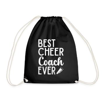 Cheerleader Cheerleading Cheer Trainer - Drawstring Bag - black - Front