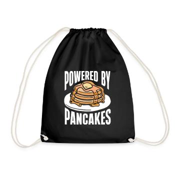 Pfannkuchen Spruch Frühstück Pfannkuchen - Turnbeutel - Schwarz - Vorne