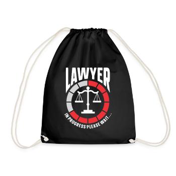 Lawyer Gift Law School Student Humor Lawyer - Drawstring Bag - black - Front