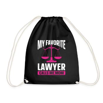 Lawyer Gift Law School Student Humor Lawyer - Drawstring Bag - black - Front