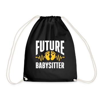 Nanny Daycare Babysitter - Drawstring Bag - black - Front