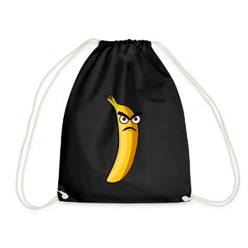 Banana Grumpy Bananas - Drawstring Bag - black - Front