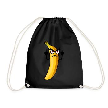 Bananas Grumpy Banana - Drawstring Bag - black - Front