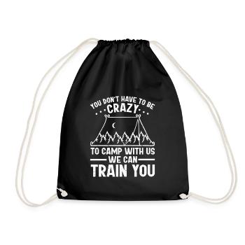Camping Cadeau Campfire Nature Camper - Sac de sport léger - noir - Devant