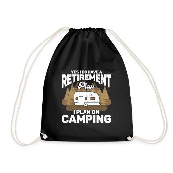 Camping Cadeau Campfire Nature Camper - Sac de sport léger - noir - Devant