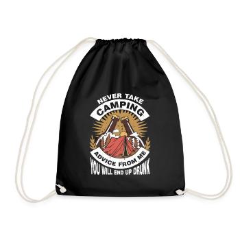 Camping Cadeau Campfire Nature Camper - Sac de sport léger - noir - Devant