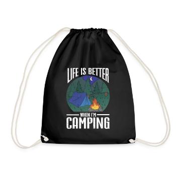 Camping Cadeau Campfire Nature Camper - Sac de sport léger - noir - Devant