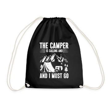 Camping Cadeau Campfire Nature Camper - Sac de sport léger - noir - Devant