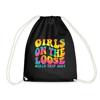 Girls On The Loose Girls Trip 2024 - Drawstring Bag - black - Front
