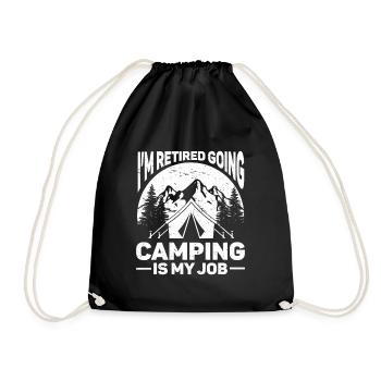 Camping Cadeau Campfire Nature Camper - Sac de sport léger - noir - Devant