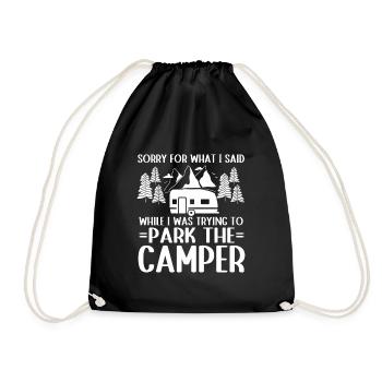 Camping Cadeau Campfire Nature Camper - Sac de sport léger - noir - Devant