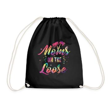 Mamans Sur Le Voyage Des Copines En Liberté - Sac de sport léger - noir - Devant