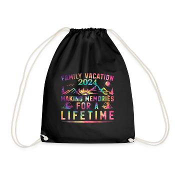 Vacances d’été en famille Créer des souvenirs - Sac de sport léger - noir - Devant