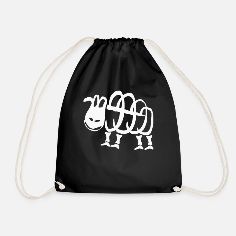 Sheep Skeleton - Turnbeutel - Schwarz