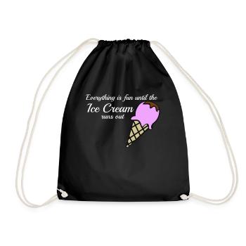 Crème glacée Joke Crème glacée - Sac de sport léger - noir - Devant