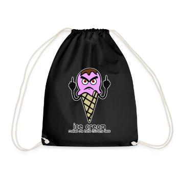 Ice Cream Grumpy Icecream - Turnbeutel - Schwarz - Vorne