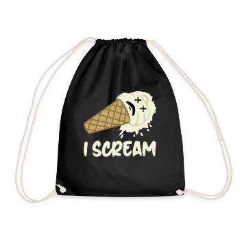Icecream Screaming Ice Cream - Turnbeutel - Schwarz - Vorne