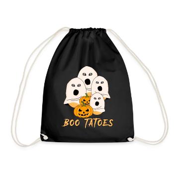 Potato Halloween Ghosts Ghost Potatoes - Drawstring Bag - black - Front