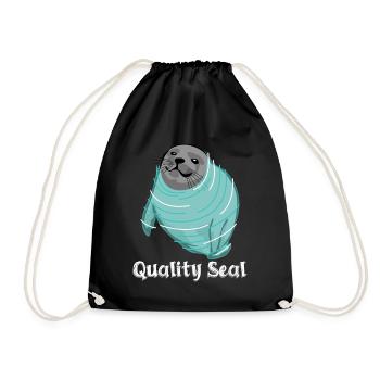 Quality Seal Pinneped - Turnbeutel - Schwarz - Vorne