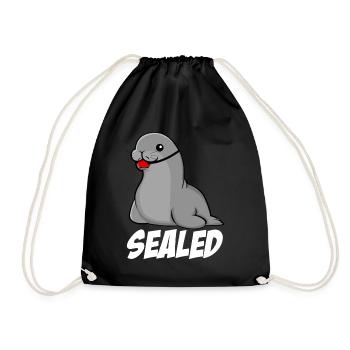Seal Joke with Pinneped - Turnbeutel - Schwarz - Vorne