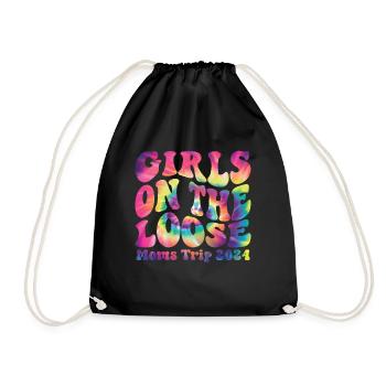 Girls On The Loose Moms Trip 2024 - Drawstring Bag - black - Front
