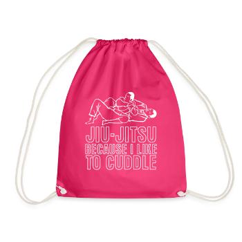 Jiu-Jitsu Joke BJJ Brazilian Ju-Jitsu - Drawstring Bag - fuchsia - Front