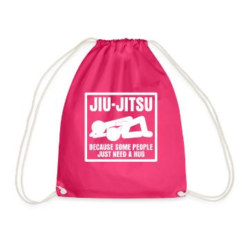 Brazilian Ju-Jitsu Jiu-Jitsu BJJ - Drawstring Bag - fuchsia - Front