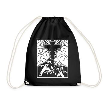 Cross Jesus Christ Christianity - Drawstring Bag - black - Front