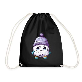 Winter Eskimo Comic Winterlich - Turnbeutel - Schwarz - Vorne