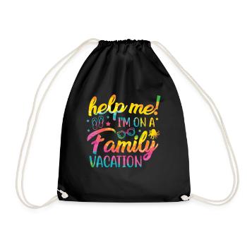 Au secours, je suis en vacances en famille - Sac de sport léger - noir - Devant