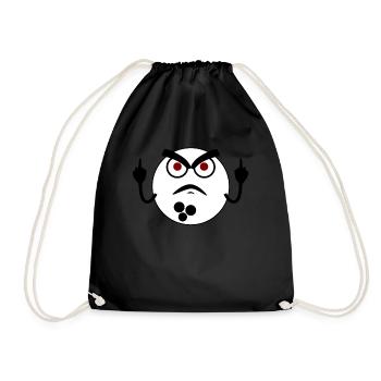 Grumpy Bowling Ball Bowling Pin - Turnbeutel - Schwarz - Vorne