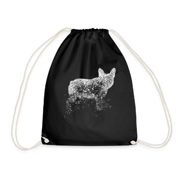 French Bulldog Bouledogue Français - Drawstring Bag - black - Front