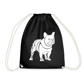 Bouledogue Français French Bulldog - Drawstring Bag - black - Front