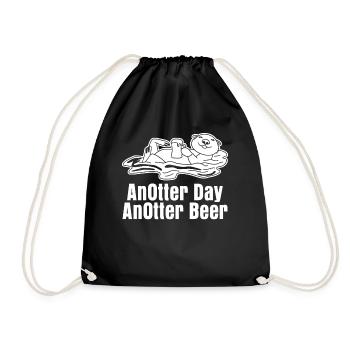 Otter and Beer - Turnbeutel - Schwarz - Vorne