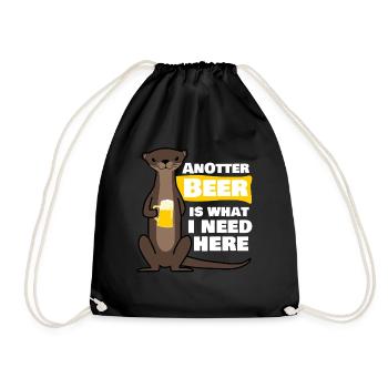 Beer Otter - Turnbeutel - Schwarz - Vorne