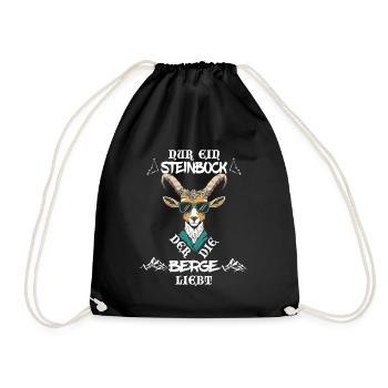 Nur ein Steinbock der die Berge liebt Sternzeichen - Turnbeutel - Schwarz - Vorne