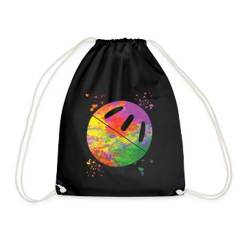 Pickleball Colorsplash Wiffleball Club - Drawstring Bag - black - Front