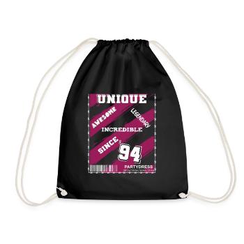Unique awesome incredible legendary since '94 - Drawstring Bag - black - Front
