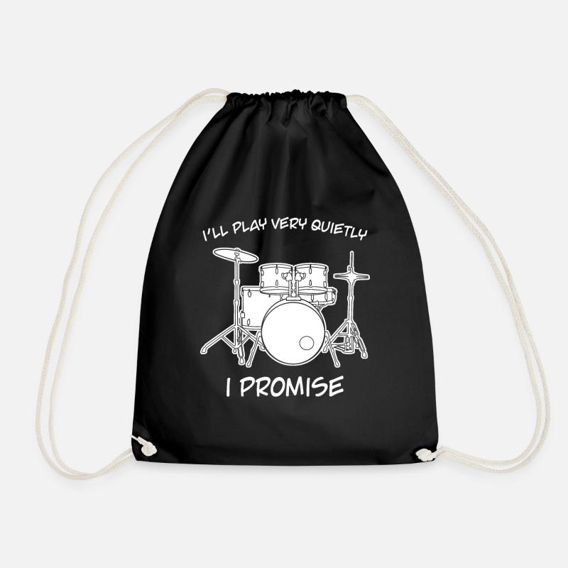 Drummer Drum Drumset Drums - Turnbeutel - Schwarz