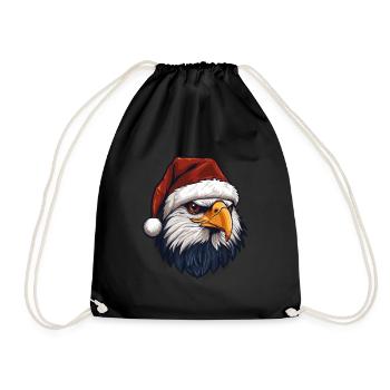 Noël de Noël à tête d’aigle - Sac de sport léger - noir - Devant