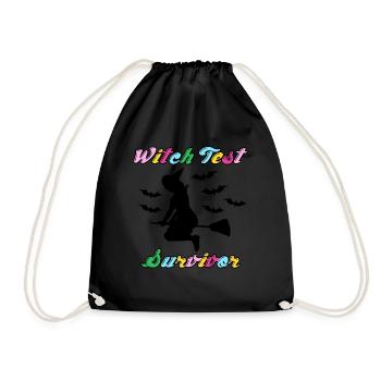 Witch Test Witchcraft Witch's Broom - Drawstring Bag - black - Front