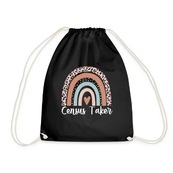 Recenseur Rainbow Leopard Drôle Recenseur - Sac de sport léger - noir - Devant
