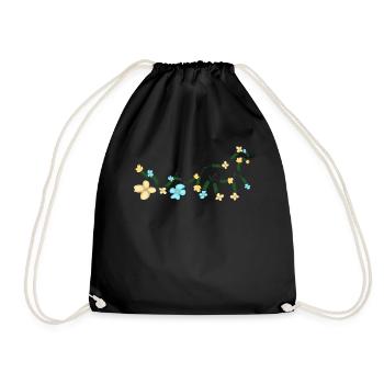 Horse Carriage Flowers Coachman - Drawstring Bag - black - Front