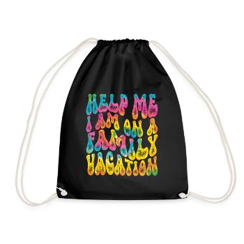 Au secours, je suis en vacances en famille - Sac de sport léger - noir - Devant