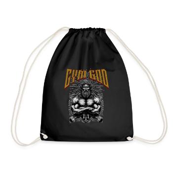 Greek God Zeus Gym God - Drawstring Bag - black - Front