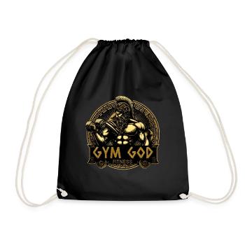 Gold Ancient Greek God Zeus Gym - Turnbeutel - Schwarz - Vorne