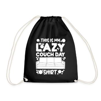 Lazy Couch Day Sofa - Drawstring Bag - black - Front