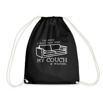 Couch and Sofa - Drawstring Bag - black - Front