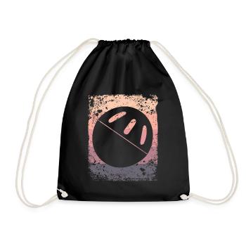 Pickleball Vintage Wiffleball Club - Drawstring Bag - black - Front